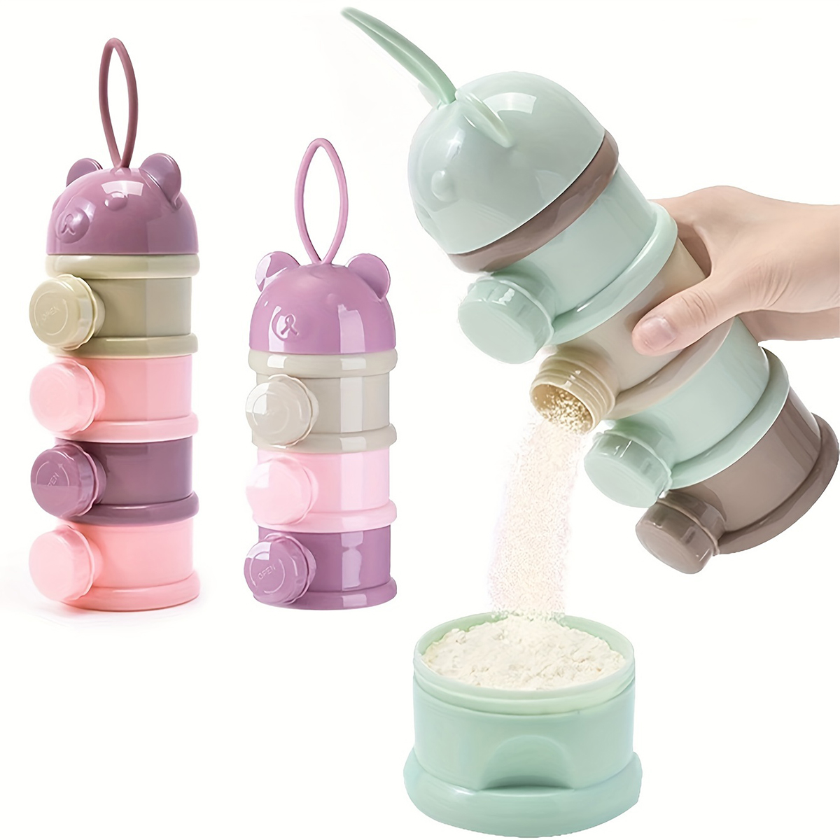 Baby Food Tracker - Askılı Büyük Kapasiteli Bebek Süt Tozu