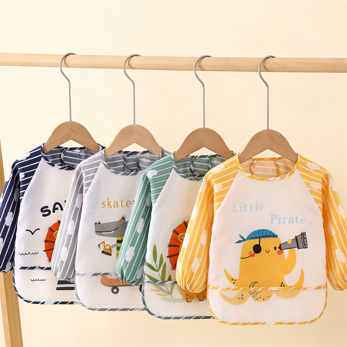 Baby Food Kit - 2 adet Su Geçirmez Tam Kollu