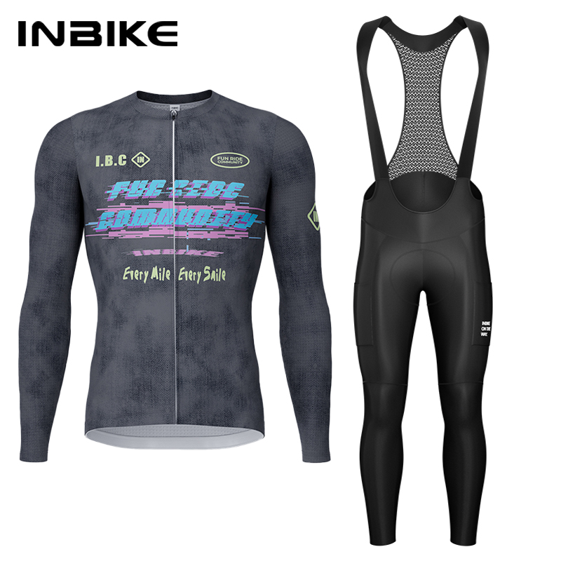 Bib Long Sleeve - INBIKE İlkbahar Sonbahar Bisiklet Seti Bisiklet