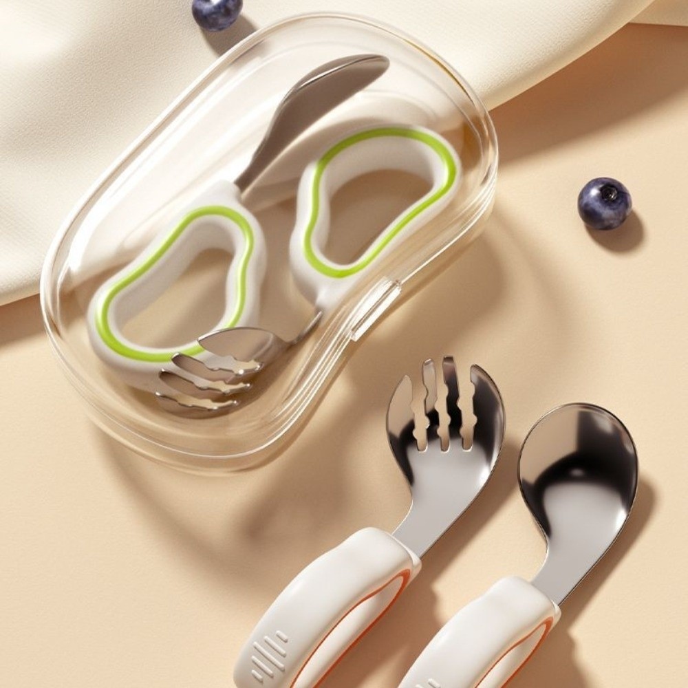 Self Feed Spoon - Silikon Bebek Çatal ve Kaşık Seti