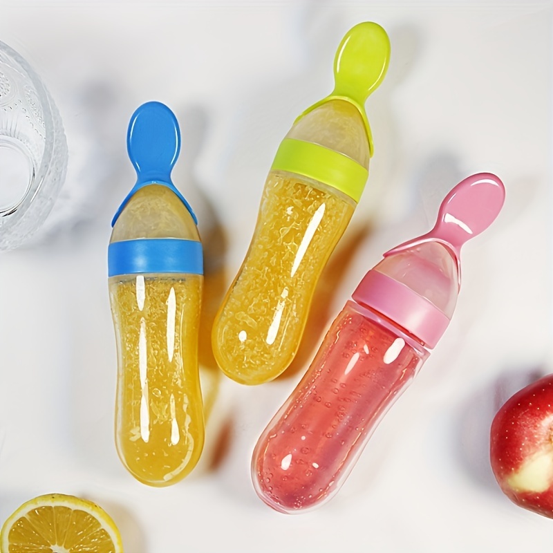 Self Feed Spoon - Kaşıklı Bebek Besleme Silikon Şişesi, 3oz