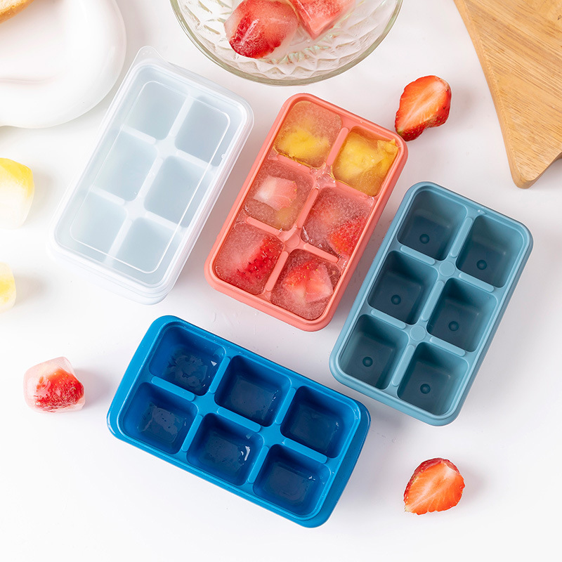 Freezer Tray Baby - Dökülmeyen kapaklı silikon buz küp tepsiler,