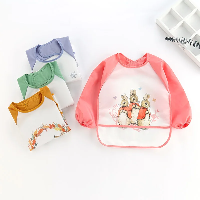 Bib Long Sleeve - Bebek Yumuşak Su Geçirmez Önlük Çocuk
