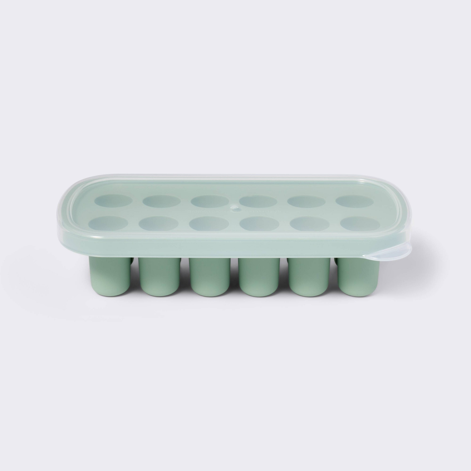 Freezer Tray Baby - Yeşil Bebek Maması Dondurucu Tepsisi, Püreler,