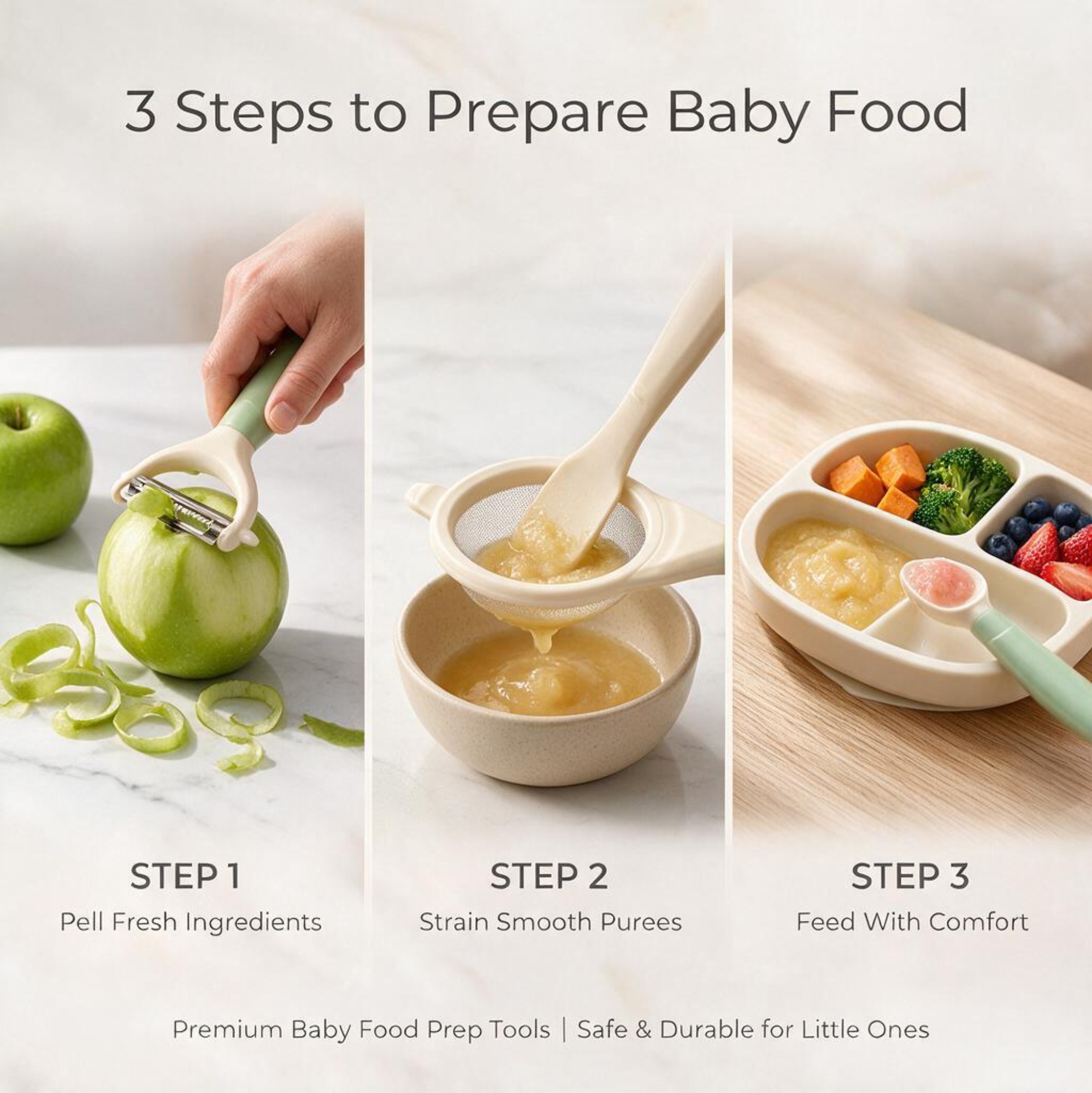 3 Parçalı Bebek Mama Hazırlama - Baby Food Strainer incelemesi ve fiyatı