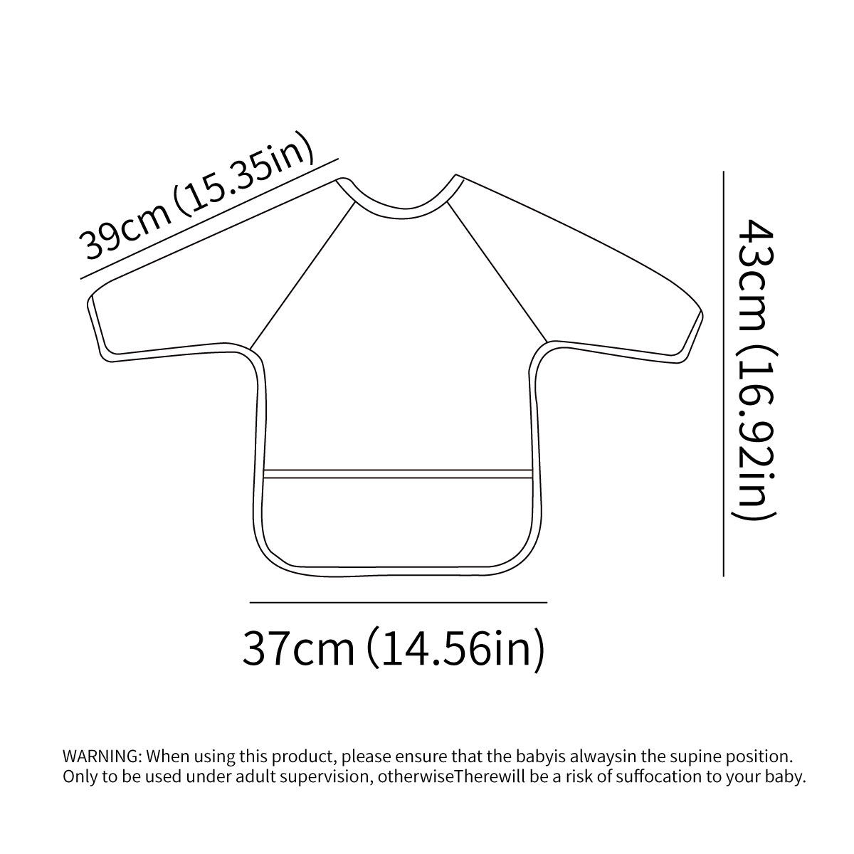 Uzun Kollu Bebek Önlüğü, Makin - Bib Long Sleeve incelemesi ve fiyatı
